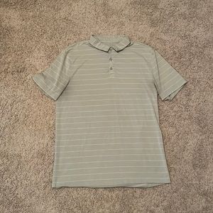 Lululemon Evolution Polo Light grey with white stripes